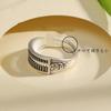 Adjustable Open Ring Men Women Sterling Retro Abacus Design Geometric Finger Minimalist Luxury Jewelry