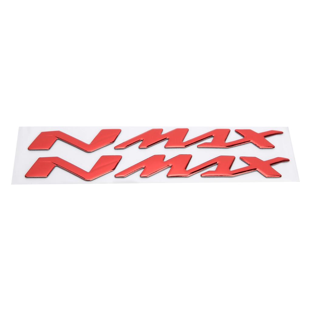 Par de Pegatinas de Emblema de Motocicleta 3?Calcomanías Dimensionales para Yamaha NMAX155 125Rojo