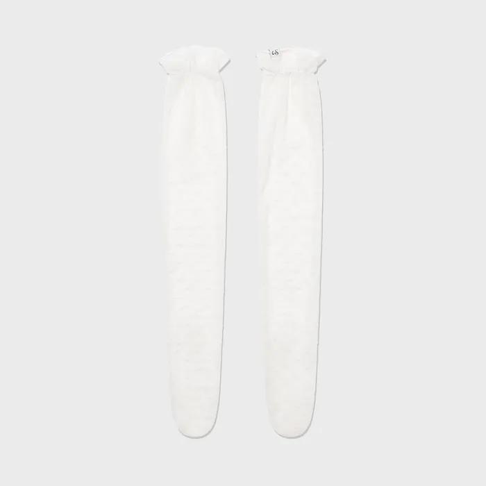 MESH DOT KNEE SOCKS(IVORY)