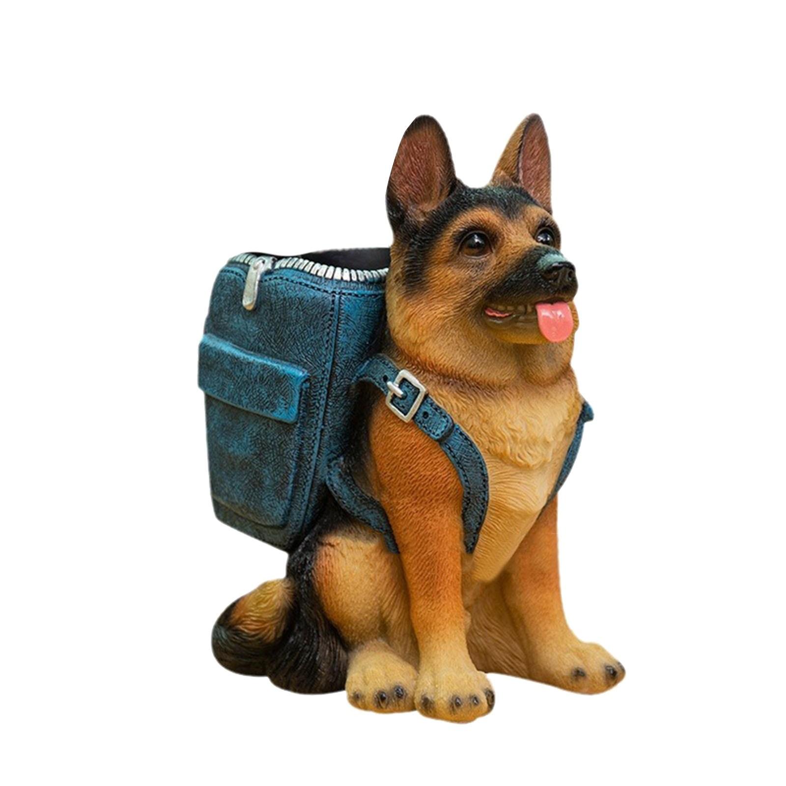 

Подставка для ручек Собака Смоляные поделки Домашний рабочий стол для учебы Хранение ручек Милая скульптура собаки Украшения