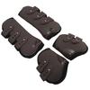 4Pcs Horse Front Hind Leg Boots PU Neoprene Horse Tendon Brace Guards Horse Protection Gears(Brown Front and Hind Set M)