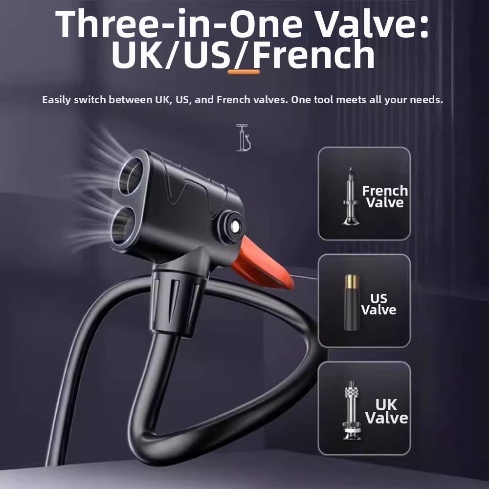 Portable Foot Air Pump High Pressure Bike Floor Pump New Bicycle Tire Pump Motorcycle Tires