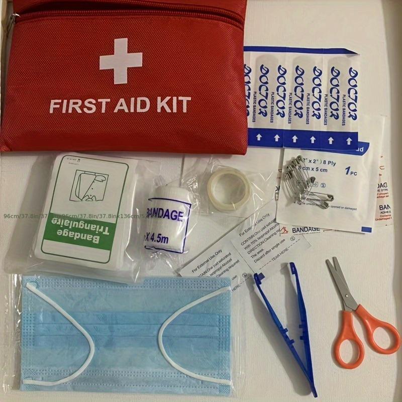 Kit Mare de Urgență Geantă de Depozitare pentru Exterior Plic de Călătorie pentru Prim Ajutor Rucsac de Supraviețuire Multifuncțional 26x18x8cm Roșu