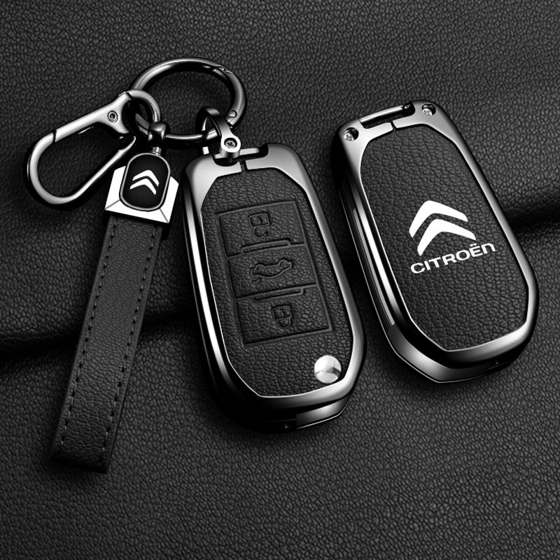 Pouzdro na klíč s překlopným krytem ze zinkové slitiny pro Citroen C1 C2 C3 C4 C5 C6 VTS Xsara C-Crosser Berlingo Jumpy DS3 DS4 DS5 DS6