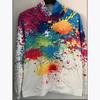 Womens Oversized Hooded Sweatshirt With Christmas Print 3D Digital Loose Fit Long Sleeve Casual Top