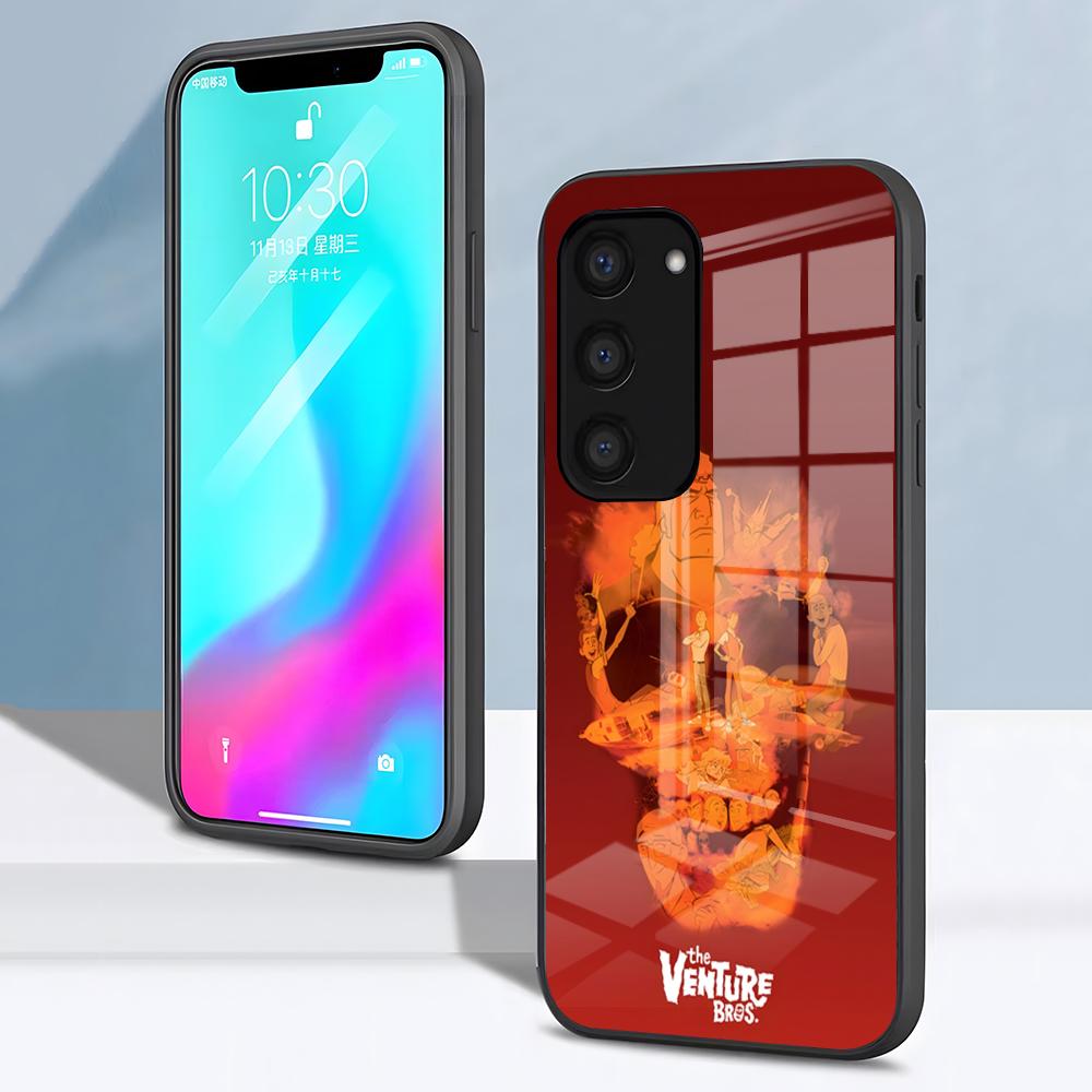 Anime The V-Venture B-Bros Phone Case For Samsung S26 S25 S24 FE S23 S22 S21 Plus S20 Ultra Note20Ultra Black Glass Cover