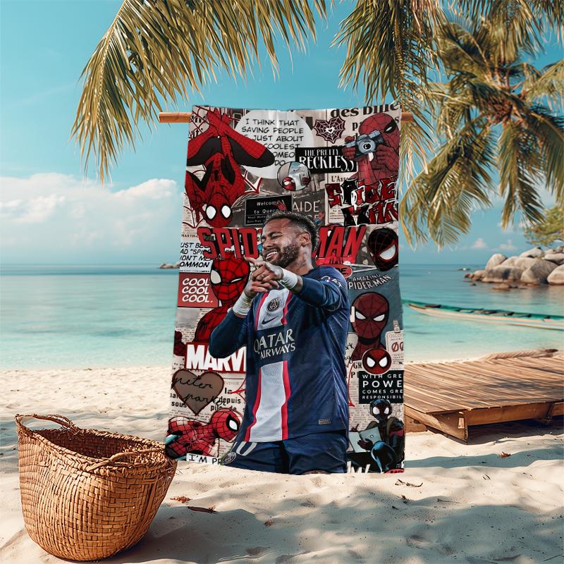 1pc Football Stars Celebration Microfiber Quick Dry Beach Towel Absorbent Soft Oversized Sand Free Towel for Travel Pool Gym Swimming Yoga 20a113