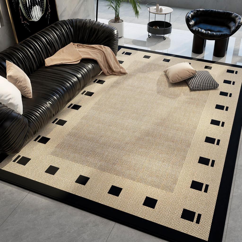 Living Room Carpet French Style Large Area Sofa Coffee Table Carpet Household Dirt Resistant and Anti Slip Carpet