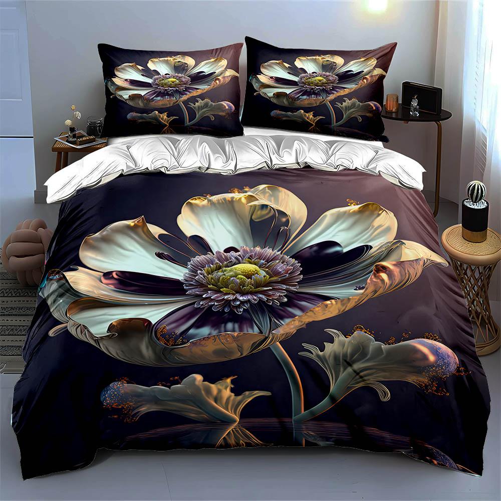 Elegant Floral Design. Bedding Duvet Cover Sets Duvet Covers Pillowcases Gifts (1 * Duvet Cover 2 * Pillowcases, Without Duvet Insert)