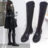Autumn and Winter Thick Heel Boots Women's Winter 2025 New Lace-up Martin Boots Long Boots Velvet Thick-soled High Leather Boots