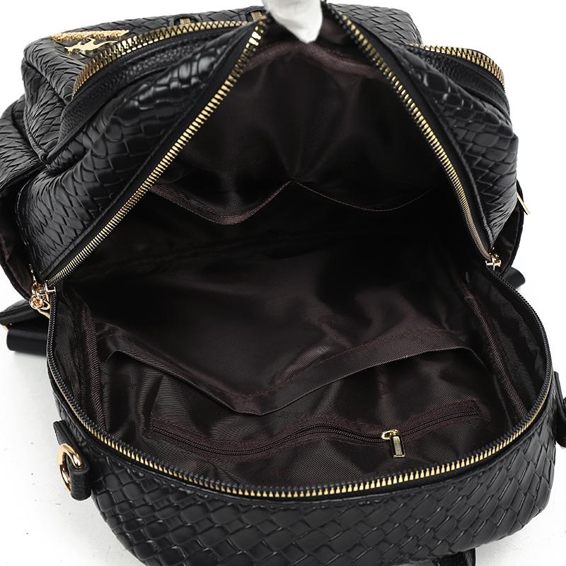 Backpack Women's Woven Lightweight Backpack Multi-functional Large Capacity Women's Travel Schoolbag