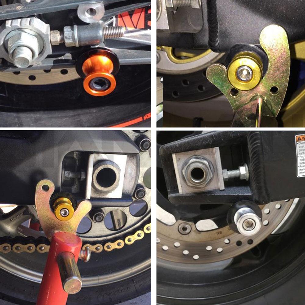 Motocykly CNC Hliníkové Kyvné Vidlice Cívky Jezdec Stojan Šrouby PRO KAWASAKI ZX636R ZX-636R ZX6R ZX6RR 2005-2006 2007-2016 2008