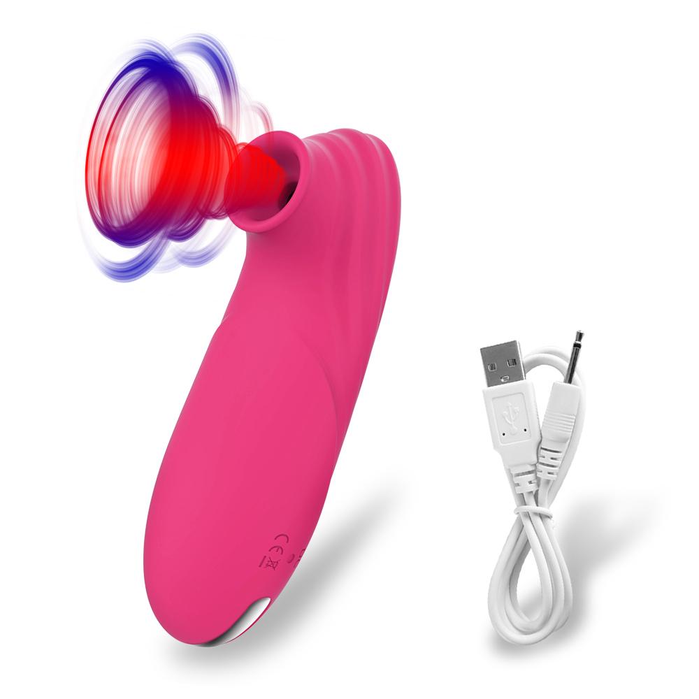 POMFW Kraftig klitsuger Vakuumvibrator Klitoris suger brystvorten suger tungen Vibrerer oral slikking sexleketøy for voksne kvinner