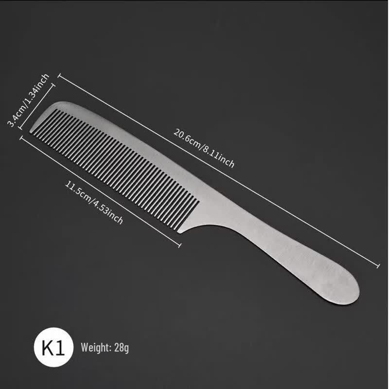 JINGRUIXIANG Professional Stainless Steel Barber Comb K9
