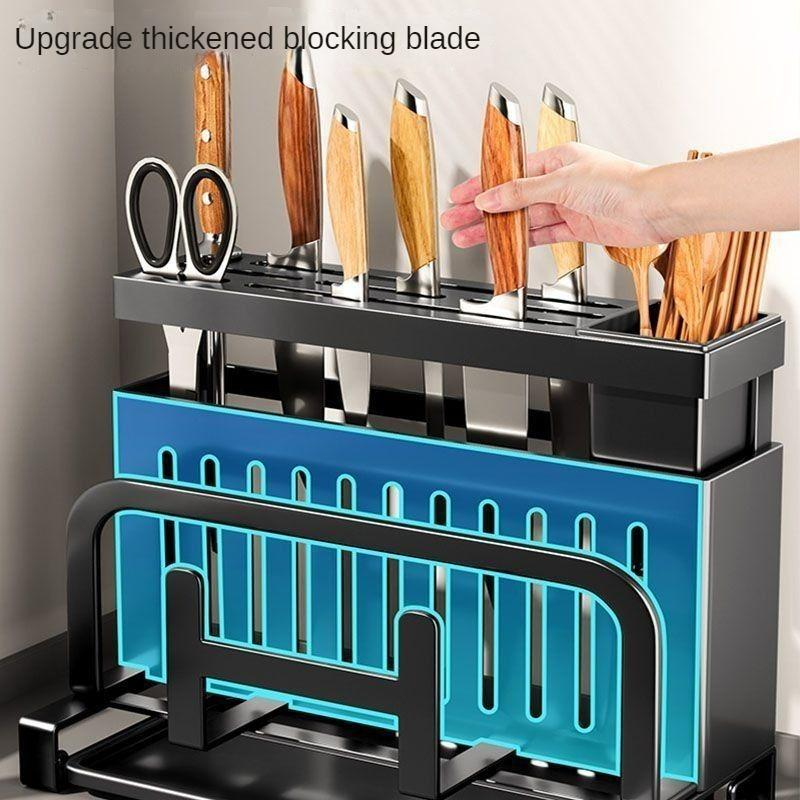 Multi-purpose Kitchen Knife Holder Storage Rack Countertop Organizer for Cutting Board Pot Lid and Chopsticks Kitchen Holder