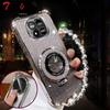 Shockproof Glitter Plating Case For Xiaomi Redmi Note 15 Pro Plus 5G Crystal Bracelet Magsafe Phone Holder Cover