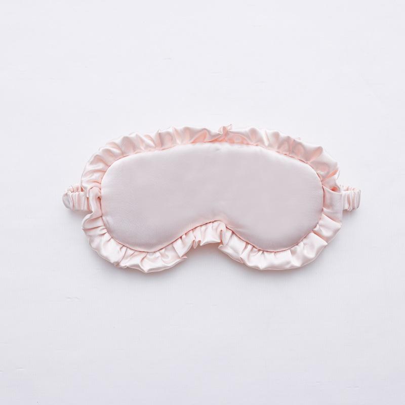 Silk Ruffle Sleep Eye Mask Eye Protection Travel Soft Sleeping Shading Eye Covers Multicolor Eye Patches For Woman Man