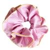 Fashionable Plaid Ruffles Double Layer Scrunchies for Women Retro Korean Oversized Pleated Hair Ties Hair Decoration