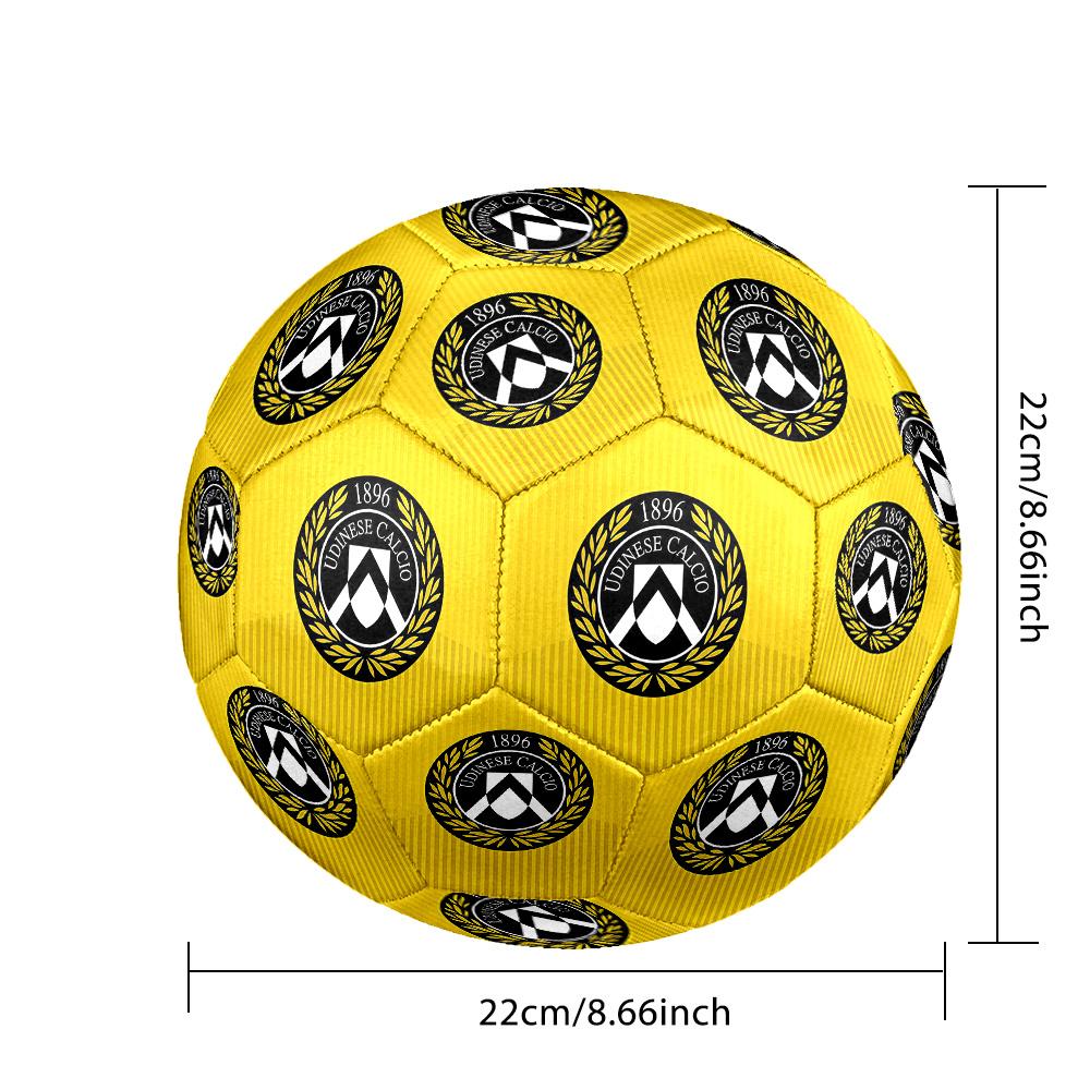 1pc Udinese CalcioIndoor Soccer Ball Colorful All Ages Machine Stitched PVC Competition Ready Durable High-Bounce HE3
