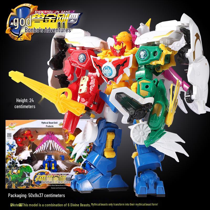 6-in-1 Transforming Mecha: Azure Dragon & Unicorn Adventures