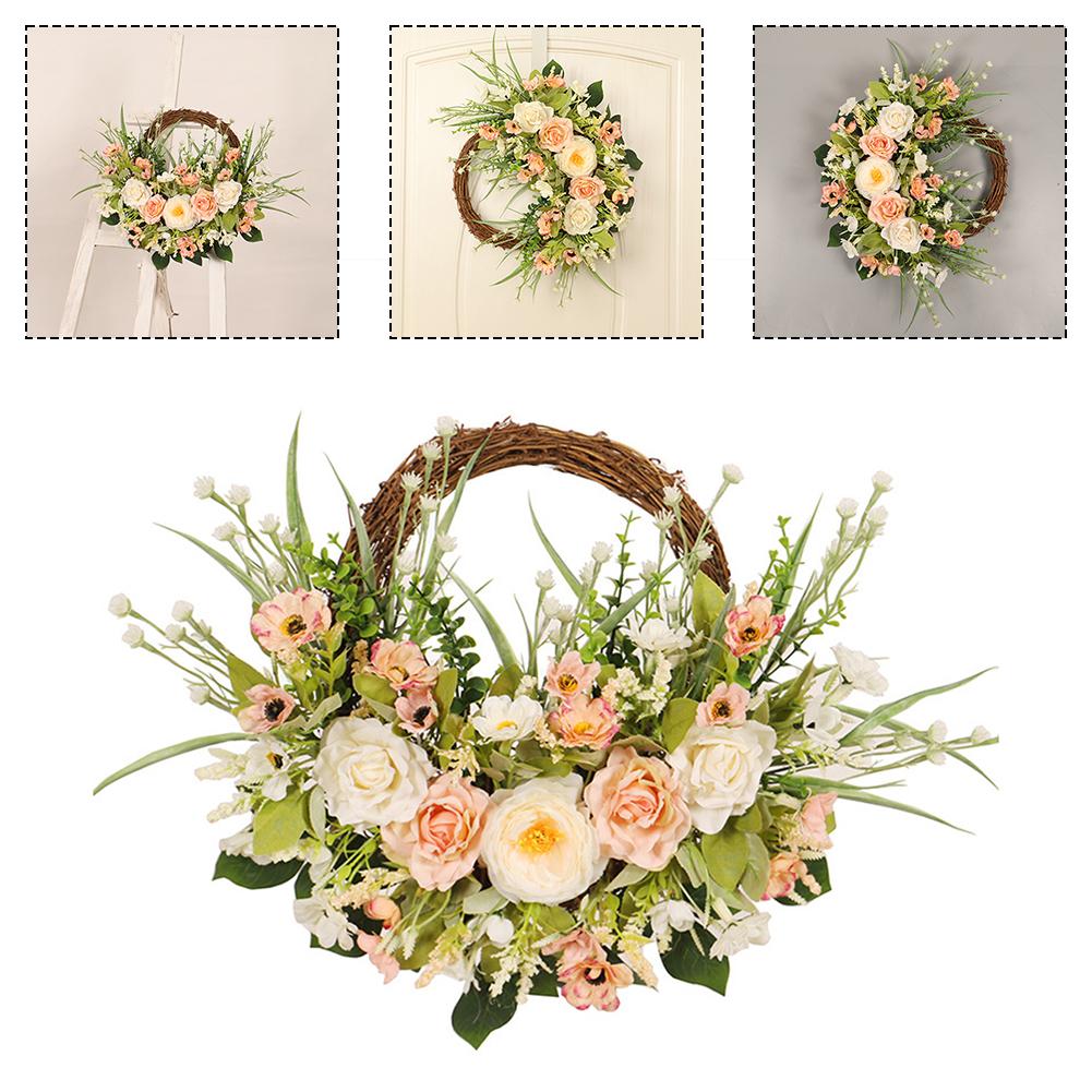 

Indoor Outdoor Decor Artificial Flower Pendant Charming Home Decor Exquisite Spring Appeal Natural Twig Base For Front Door China Mainland