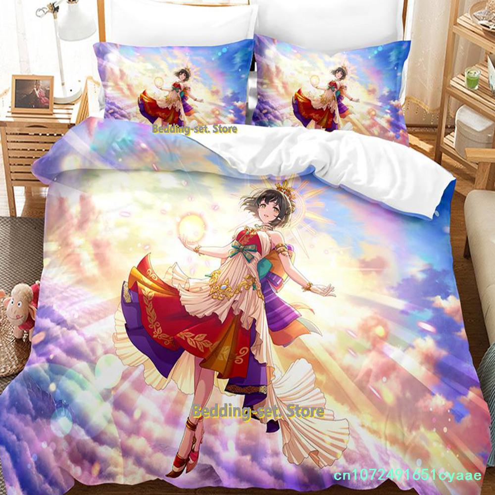 Takafuji Kako Bedding Set Single Twin Full Queen King Size Bed Set Adult Kid Bedroom Duvetcover Sets Anime Girls Bed