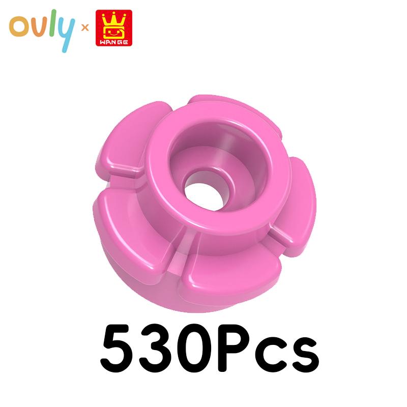 WANGE Five-Petaled Flower Building Blocks 530Pcs Small Compatible Bricks Farm Elements Accessories MOC DIY Bulk Kids Toy No.24866