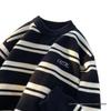 Unisex Retro Striped Soft Sweater: Warm, Cozy Knitwear for Autumn/Winter