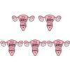 5Pcs Uterus Vinyl Die Cut Decal Bumper Stickers Women Abortion Rights Sticker for Window Car Truck Laptop