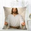 J-Jesus Christus Kissen Religiöse Dekoration Kissenbezug Täglich Waschbar Leinen Kissenbezug Weich Für Sofa Bett Wohnzimmer Dekoration