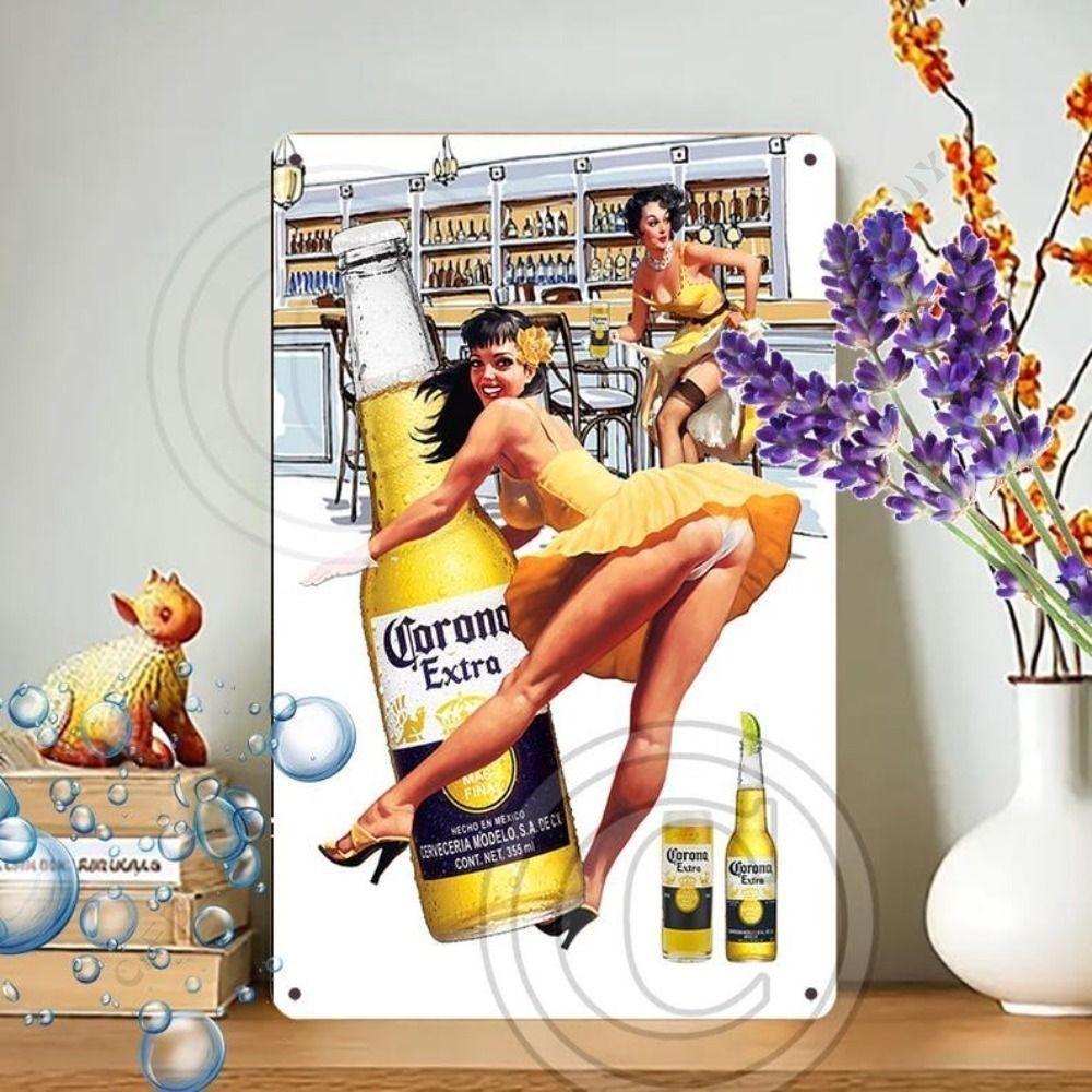 Beer poster on the wall, metal plaque 20x30cm