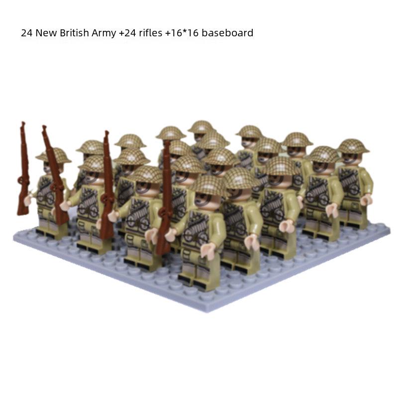 Eighth Route Army Minifigure Set: 24 Educational Assembly Building Blocks