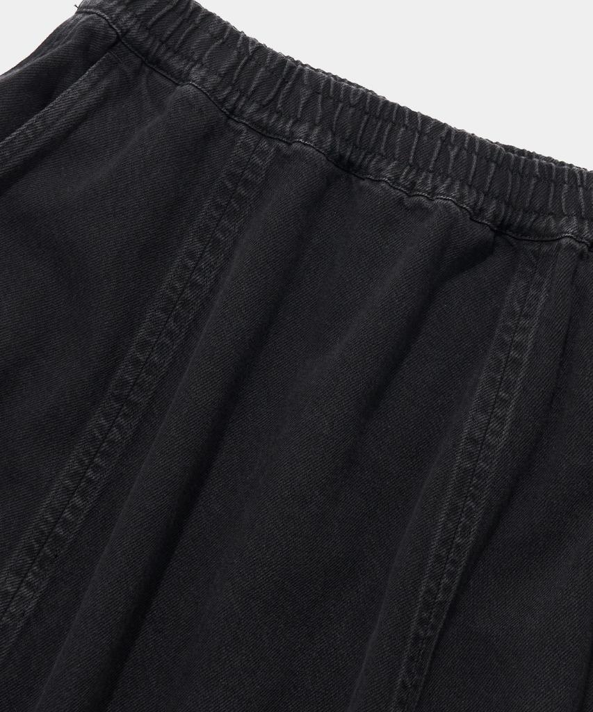 COLUMBIA UNIVERSITY Panel Pleated Denim Skirt_Gray Jean