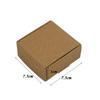 50pcs Square  Kraft  Paper  Box Strong Reusable Assemble Jewelry Candles Soaps Packaging Carton For