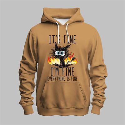Funny 3D Animal Print Hoodies For Men Fashion Letter Pattern Y2k Clothes Autumn and Winter Casual Sweatshirts Oversized Pullover