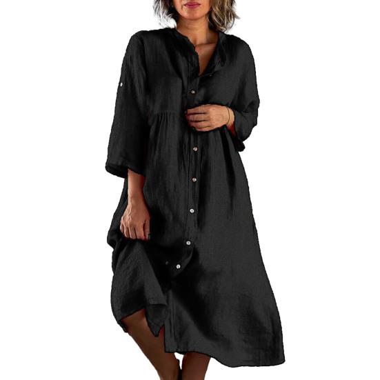 Women Down Dress Tunic Dress Casual Button Summer Beach Vacation T-shirt