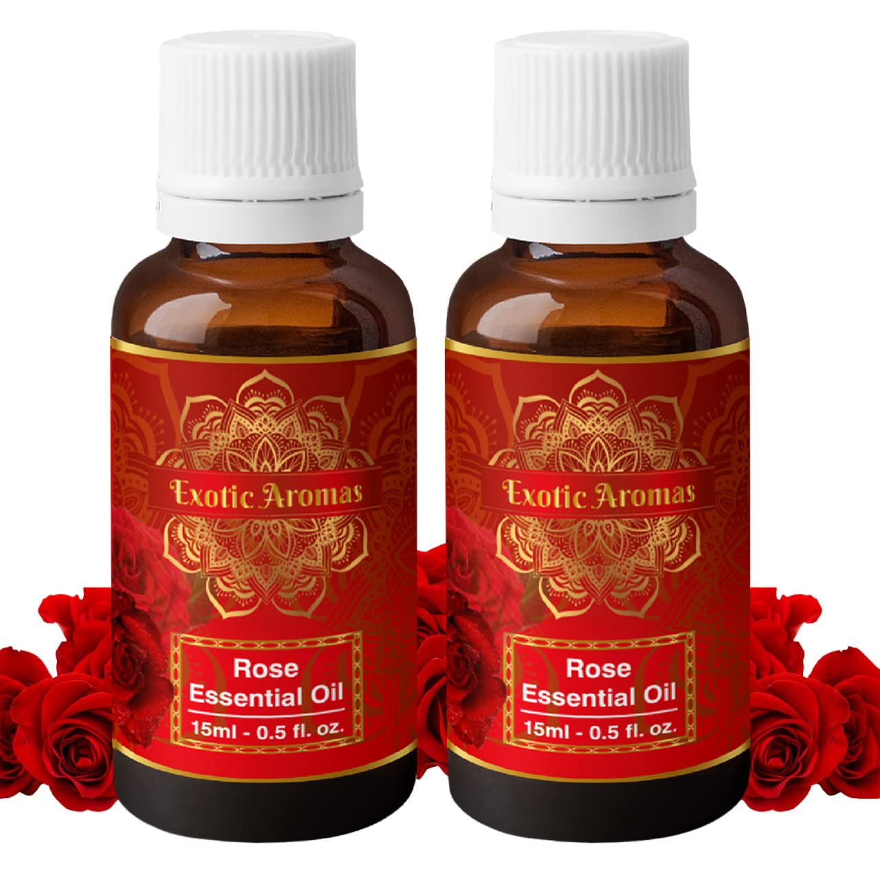 Exotic Aromas Rose Essential Oil (15Ml + 15Ml) Pack of 2