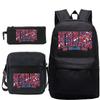 Vintage "Netherlands Hup Holland Hup" 3 In 1 Backpack Shoulder Bag Pencil Case Women Men Student Fashion Football Lover Bagpack