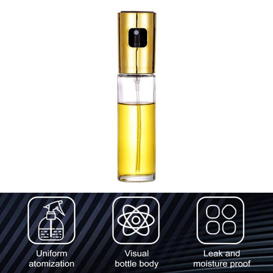 100ML Oil Sprayer Refillable Press Cooking Grilling Baking Frying Salad BBQ Olive Oil Dispenser Mister Spray Glass Bottle Kitchen Gadgets