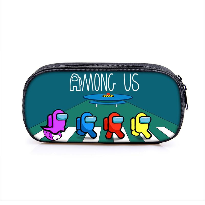 Among Us Space Themed Pencil Case With Polyester Material For Students And Kids