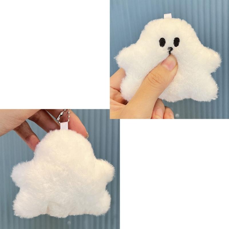 Cute Specter Pendant Soft Plush Keychain Pendant Backpack Charm Keychain Accessory Specter Bag Charm for Halloween