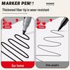 Waterproof Quick-Drying Oil-Based Broad Tip Marker for Construction and Express Logistics - Fade-Resistant Pen