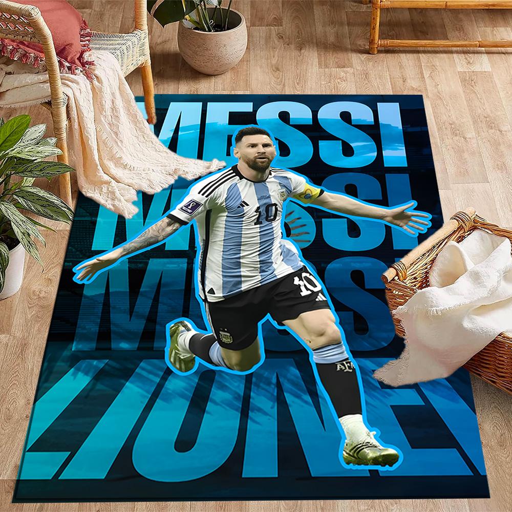 Tappeto da Pavimento Tappeto da Ufficio Celebrazione Messi dell'Argentina Perfetto per Ingresso Soggiorni Balcone Corridoio Tappeto Antiscivolo Decora Uffici