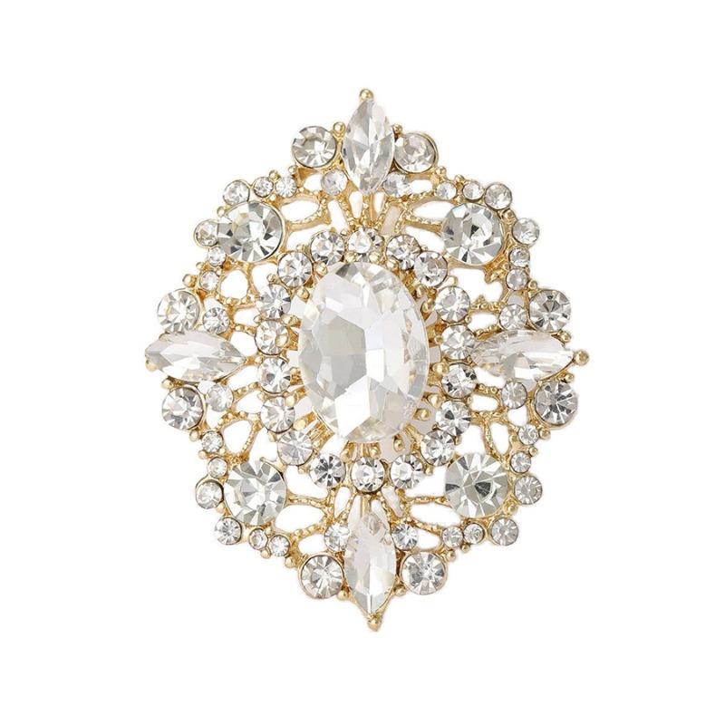 

Придворные Ретро Броши Высококлассные Женские Роскошные Кристальные Значки Модные и Индивидуалистичные Булавки Пальто Корсажи и Аксессуары белый/золотой