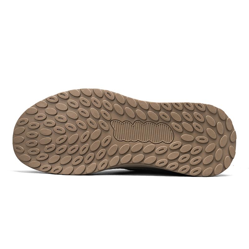 Men's Leisure Mesh Breathable Leather Shoes Outdoor Sports Shoes For Men Hollowed Out Sneakers Men Comfortable Casual Shoes