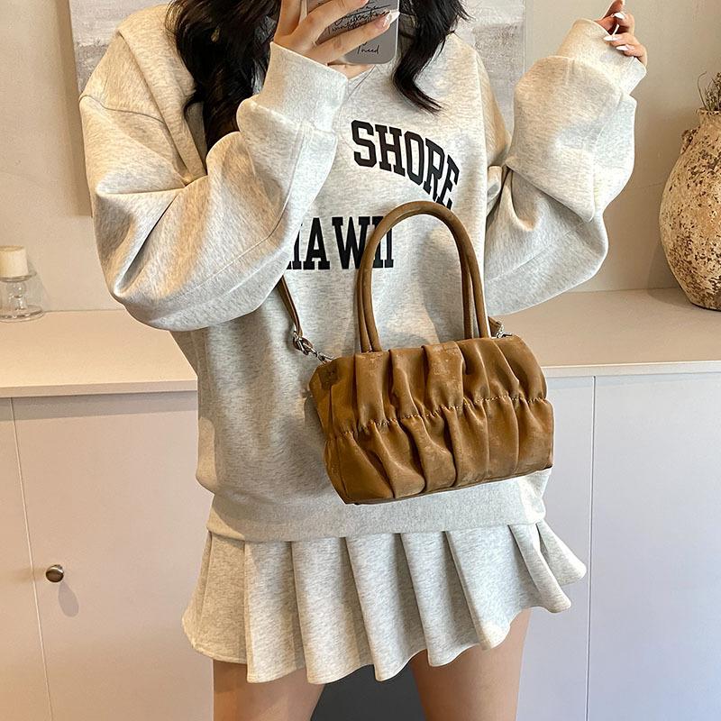 Kabelka Dámská Jarní a Letní Nová Módní Skládaná Kabelka Ležérní Jednoduchá Kabelka Přes Rameno Jednoduchá Kabelka do Podpaží