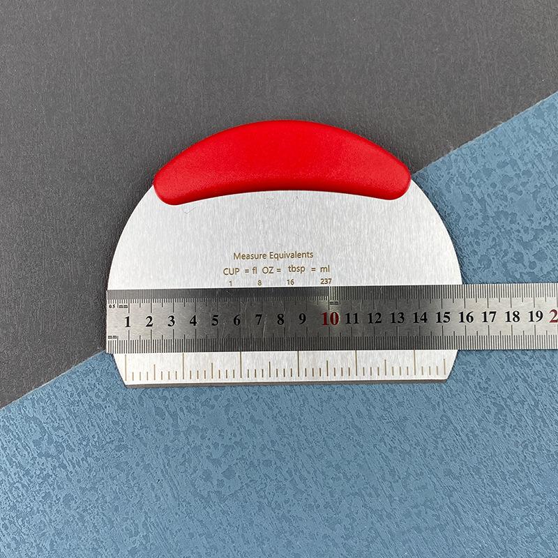 

Stainless Steel Cutting Blade with Scale Scraper Baking Tool, Intestine Powder Scraper, Cake Scraper, Semi-circular Scraper