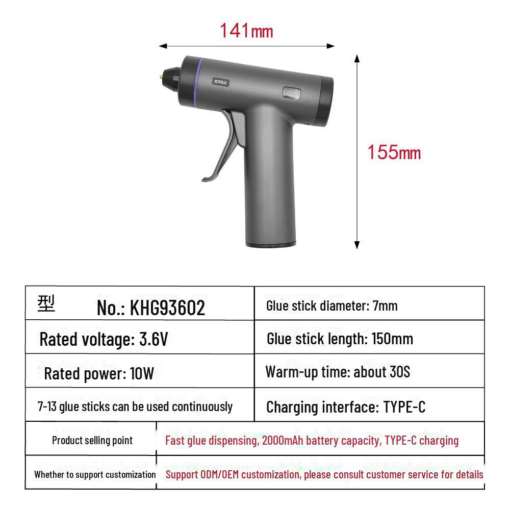 Xiaomi Feng 3.6V Lithium Hot Melt Glue Gun with TYPE-C Charging for DIY Crafts