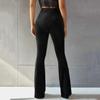 Nové stylové kalhoty pro ženy Slim Fit Vintage Fashion Flare Kalhoty s vysokým pasem Elastické kalhoty