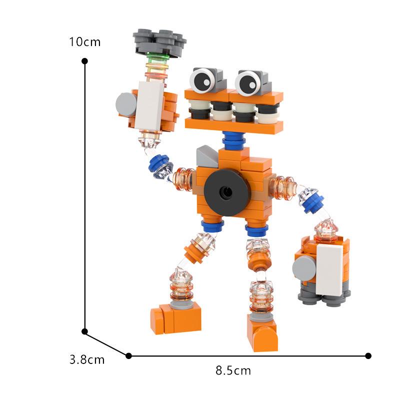 MOC My Singing Monster Baustein-Sets Musik Roboter Chor Spiel Steine Cartoon Monster Steine Montage Spielzeug Kinder Geburtstagsgeschenk